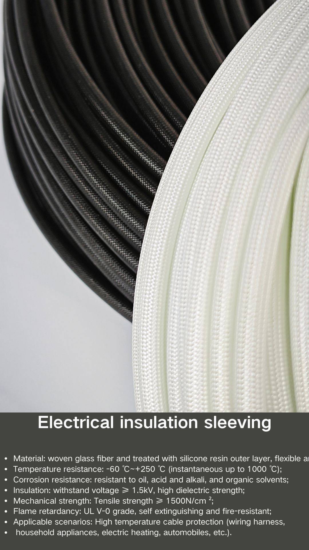 Silicone Resin Fiberglass Sleeve